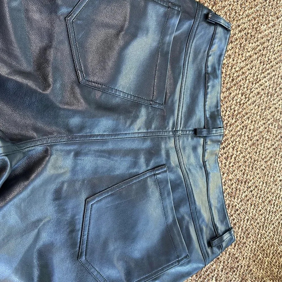 WAYF X Jourdan Sloane Faux Leather Pants in Black Size Large - Picture 7 of 8